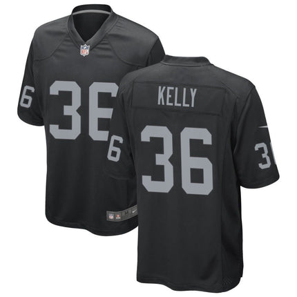Kyu Blu Kelly Las Vegas Raiders 2025 Game Jersey - Black