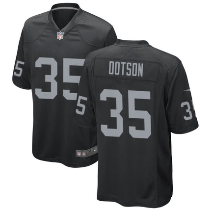Mello Dotson Las Vegas Raiders 2025 Game Jersey - Black