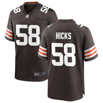 Jordan Hicks Cleveland Browns 2025 Game Jersey - Brown