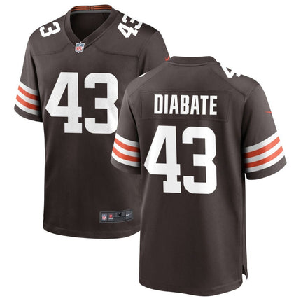 Mohamoud Diabate Cleveland Browns 2025 Game Jersey - Brown