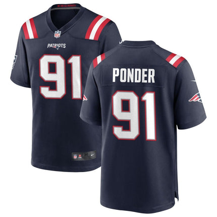 Elijah Ponder New England Patriots 2025 Game Jersey - Navy