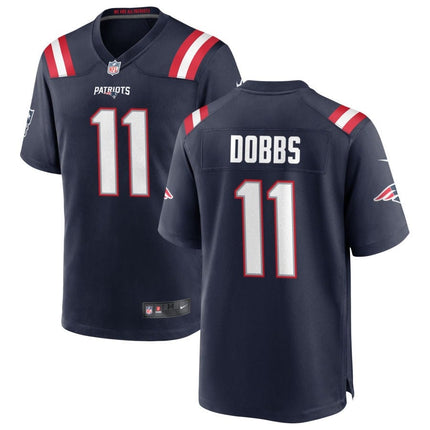 Joshua Dobbs New England Patriots 2025 Game Jersey - Navy