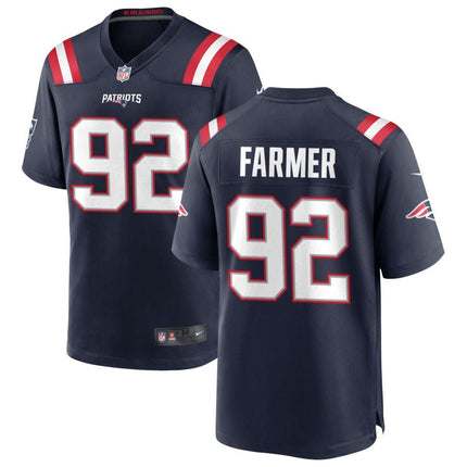 Joshua Farmer New England Patriots 2025 Game Jersey - Navy