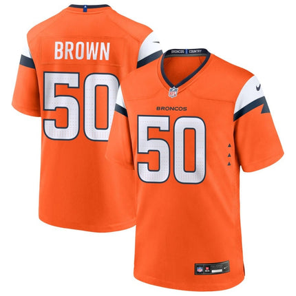 JB Brown Denver Broncos 2025 Game Jersey - Orange