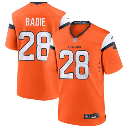 Tyler Badie Denver Broncos 2025 Game Jersey - Orange