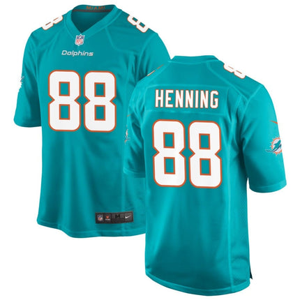AJ Henning Miami Dolphins 2025 Game Jersey - Aqua