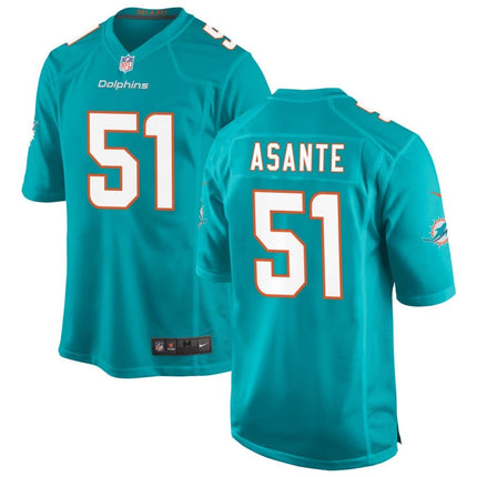 Eugene Asante Miami Dolphins 2025 Game Jersey - Aqua