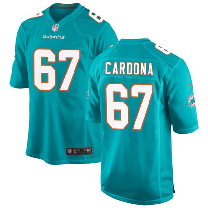 Joe Cardona Miami Dolphins 2025 Game Jersey - Aqua
