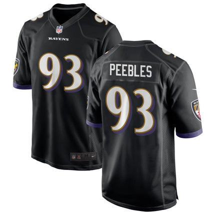 Aeneas Peebles Baltimore Ravens 2025 Alternate Game Jersey - Black