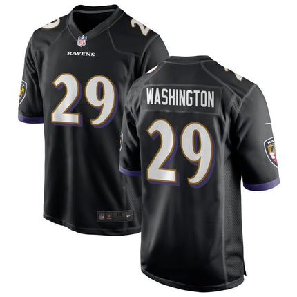 Ar'Darius Washington Baltimore Ravens 2025 Alternate Game Jersey - Black
