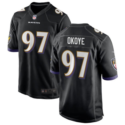 C.J. Okoye Baltimore Ravens 2025 Alternate Game Jersey - Black