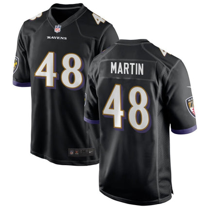 Chandler Martin Baltimore Ravens 2025 Alternate Game Jersey - Black