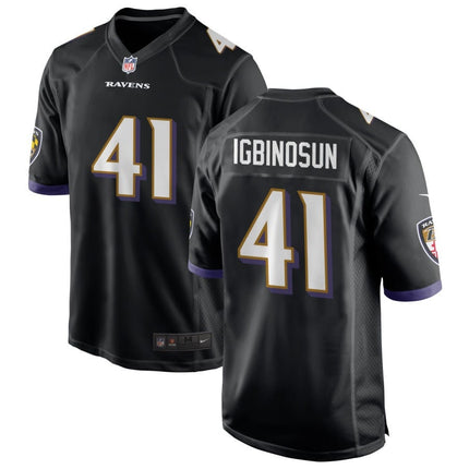 Desmond Igbinosun Baltimore Ravens 2025 Alternate Game Jersey - Black