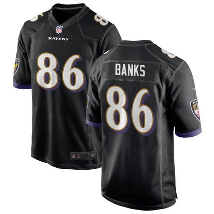 Jahmal Banks Baltimore Ravens 2025 Alternate Game Jersey - Black