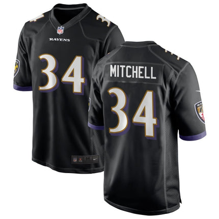Keaton Mitchell Baltimore Ravens 2025 Alternate Game Jersey - Black