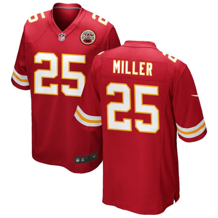Glendon Miller Kansas City Chiefs 2025 Game Jersey - Red