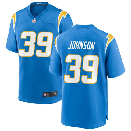 Jaylen Johnson Los Angeles Chargers 2025 Game Jersey - Powder Blue