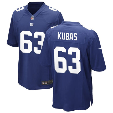 Jake Kubas New York Giants 2025 Game Jersey - Royal
