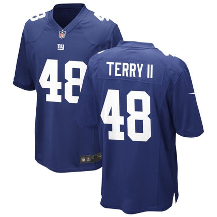 Jermaine Terry II New York Giants 2025 Game Jersey - Royal
