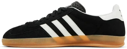 Men's Adidas Gazelle Indoor Black White Gum Shoes
