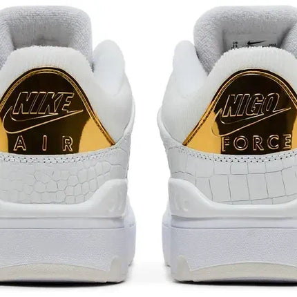 Men's Nigo x Air Force 3 Low SP 'White Metallic Gold' Shoes