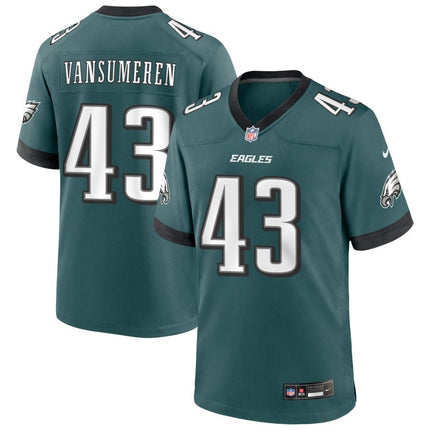 Ben VanSumeren Philadelphia Eagles 2025 Game Jersey - Midnight Green
