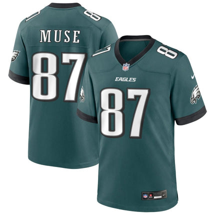 Nick Muse Philadelphia Eagles 2025 Game Jersey - Midnight Green