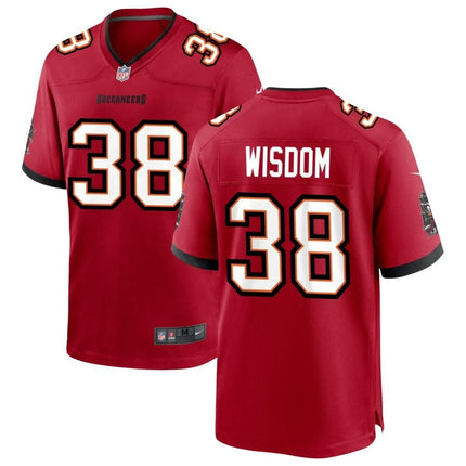 Rashad Wisdom Tampa Bay Buccaneers 2025 Team Game Jersey - Red