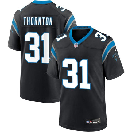 Corey Thornton Carolina Panthers 2025 Game Jersey - Black