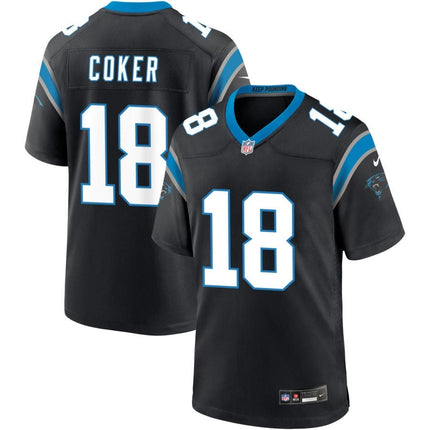 Jalen Coker Carolina Panthers 2025 Game Jersey - Black