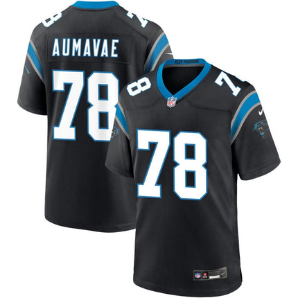 Popo Aumavae Carolina Panthers 2025 Game Jersey - Black