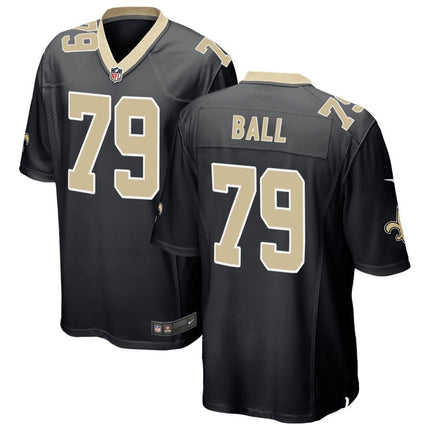 Josh Ball New Orleans Saints 2025 Game Jersey - Black