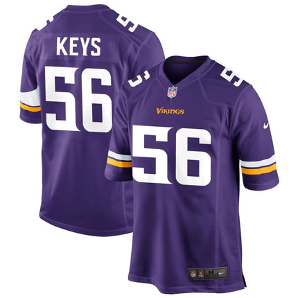 Austin Keys Minnesota Vikings 2025 Game Jersey - Purple