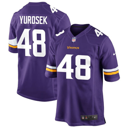 Ben Yurosek Minnesota Vikings 2025 Game Jersey - Purple