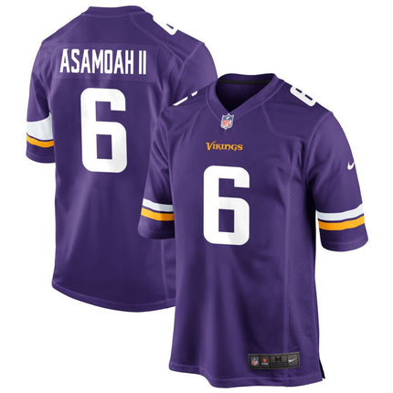 Brian Asamoah II Minnesota Vikings 2025 Game Jersey - Purple