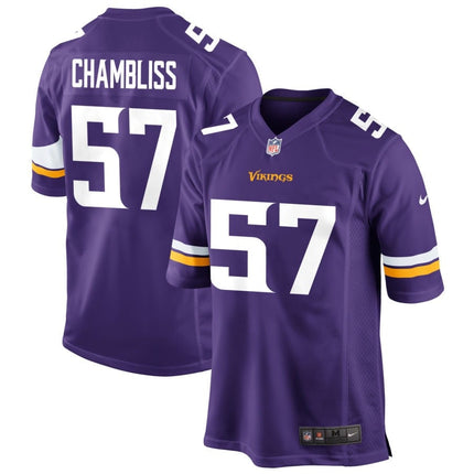 Chaz Chambliss Minnesota Vikings 2025 Game Jersey - Purple