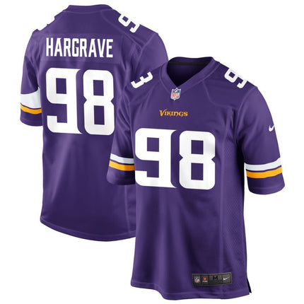 Javon Hargrave Minnesota Vikings 2025 Game Jersey - Purple