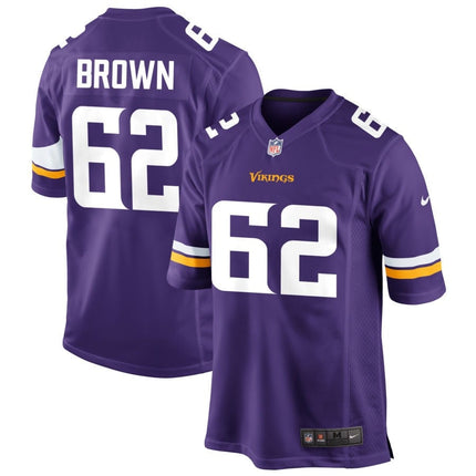 Logan Brown Minnesota Vikings 2025 Game Jersey - Purple
