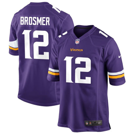 Max Brosmer Minnesota Vikings 2025 Game Jersey - Purple
