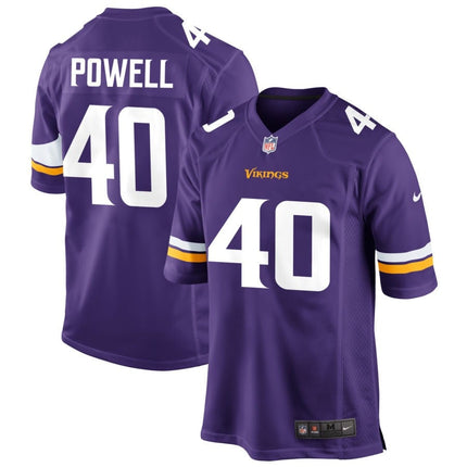 Mishael Powell Minnesota Vikings 2025 Game Jersey - Purple