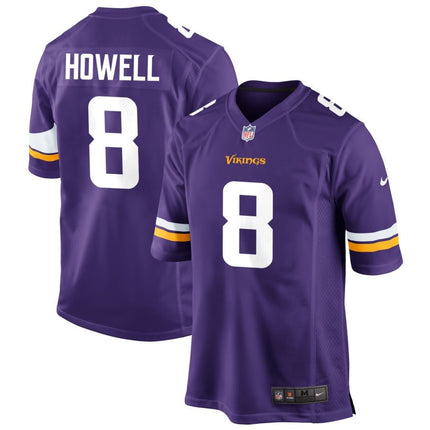 Sam Howell Minnesota Vikings 2025 Game Jersey - Purple