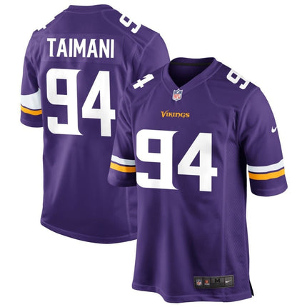 Taki Taimani Minnesota Vikings 2025 Game Jersey - Purple