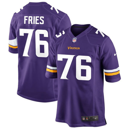 Will Fries Minnesota Vikings 2025 Game Jersey - Purple
