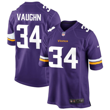Zemaiah Vaughn Minnesota Vikings 2025 Game Jersey - Purple