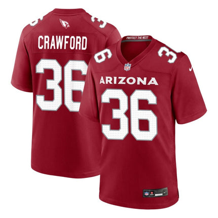 Kitan Crawford Arizona Cardinals 2025 Game Jersey - Cardinal