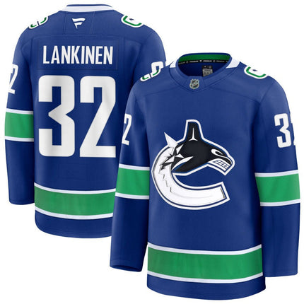 Kevin Lankinen Vancouver Canucks 2025 Home Jersey - Blue