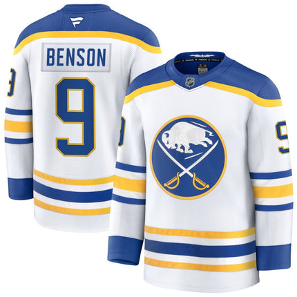 Zach Benson Buffalo Sabres 2025 Away Jersey - White