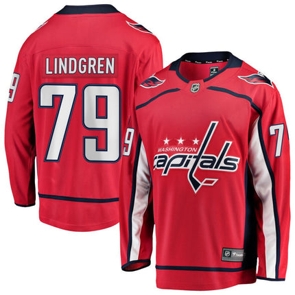 Charlie Lindgren Washington Capitals 2025 Home Jersey - Red