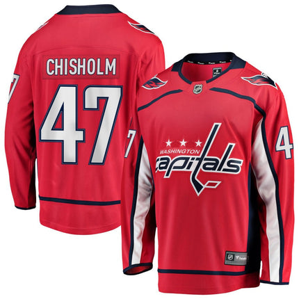 Declan Chisholm Washington Capitals 2025 Home Jersey - Red