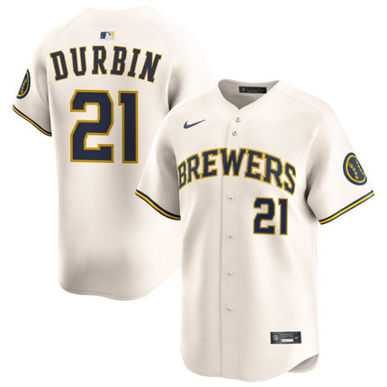 Caleb Durbin Milwaukee Brewers 2025 Home Limited Jersey - Cream